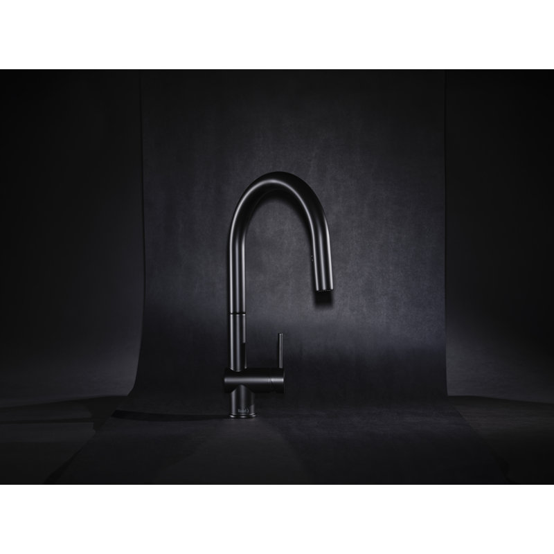 Azure Pull-Down Kitchen Faucet With Single Spray, Black
