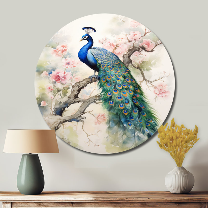 Tilko - animaux, art rond en métal, H 16 po x l 16 po