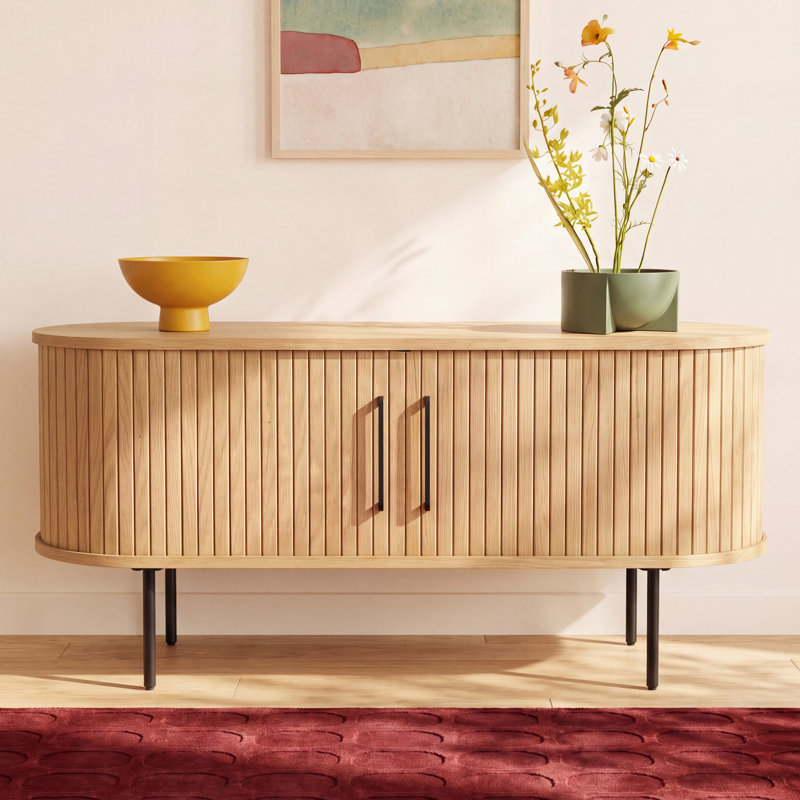 Iris 47'' Media Console, Natural Oak