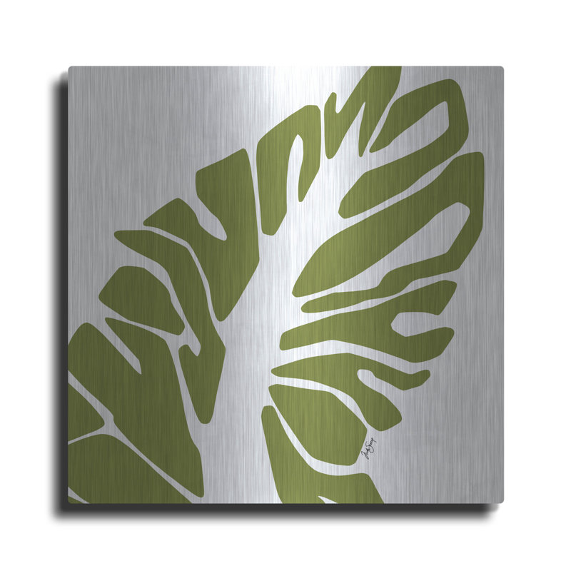 «Luxe Tribal Palm» par Trish Sierer, métal luxueux, H 36 po x l 36 po