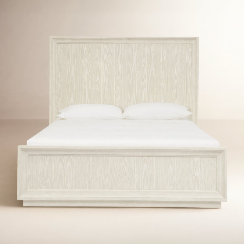 Oakes Solid Wood Panel Bed, Queen