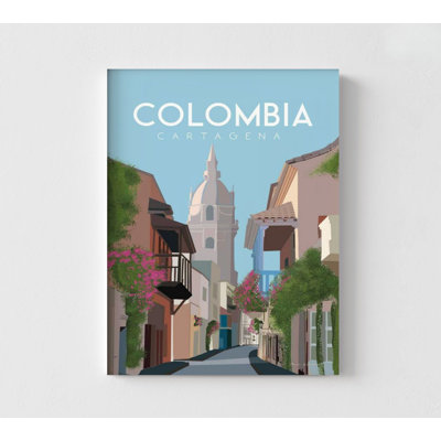 Colombia By Omar Escalante, Bright Colombia Poster Print, Colombian Girlfriend Birthday Gift Idea, Latin American Home Art