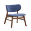 Ensemble de 2 chaises d'appoint en tissu et finition noyer