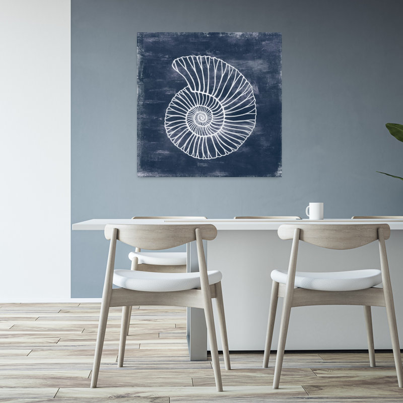 Art mural abstrait contemporain Nautilus, H 32 po x l 32 po