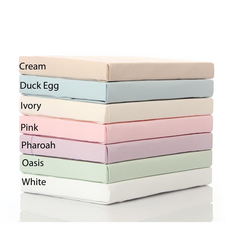 100% Cotton Jersey Range 100% Cotton Jersey Knit Fitted Sheet, Small Double (4'), Ivory