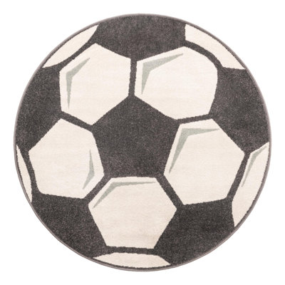 Whimsy Kids Round Geometric Polypropylene Plastic Rug