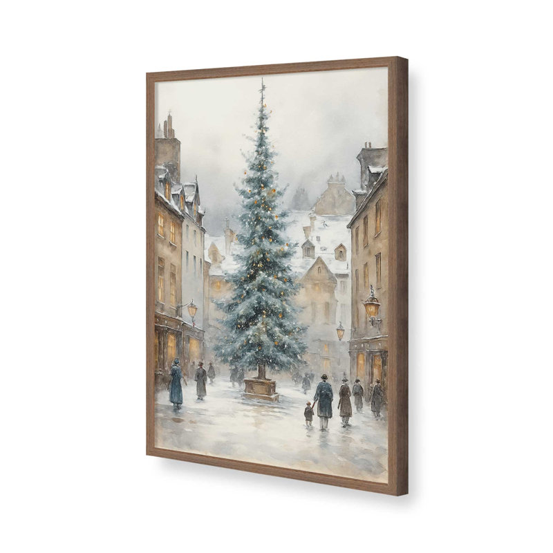 Reproduction d'art lueur de Noël, Noyer, 18 po x 24 po