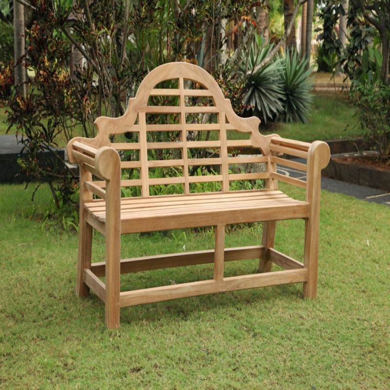 Landin Solid Wood Teak Outdoor Bench