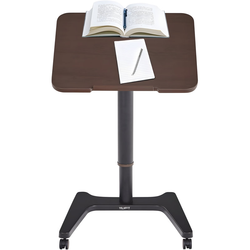 Cordless Auto-Lifting Adjustable Standing Desk With Tiltable Desktop, Smooth Height Adjustment, And Mobile Casters