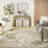 Astra Machine Washable Beige Green Modern Indoor Rug-1463301669
