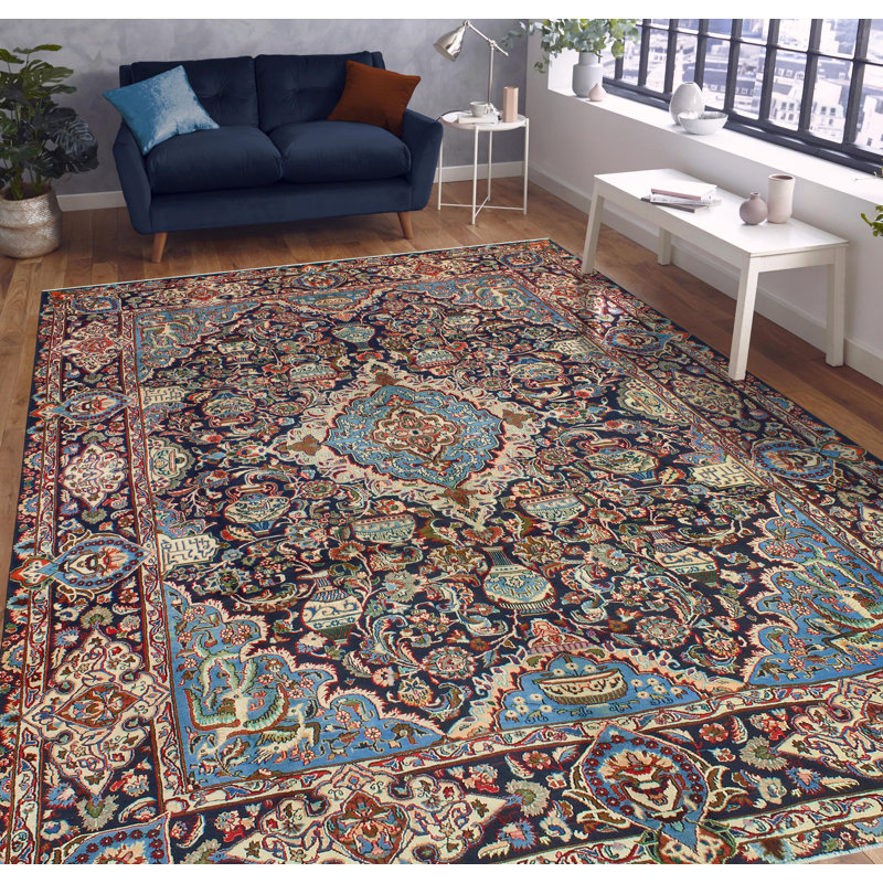 Khurram Distressed Apollo Navy Rug