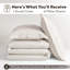 Ensemble de housse de couette 100% coton percale uni - Comprend 1 housse de couette et 2 taies décoratives-128537754-128537757
