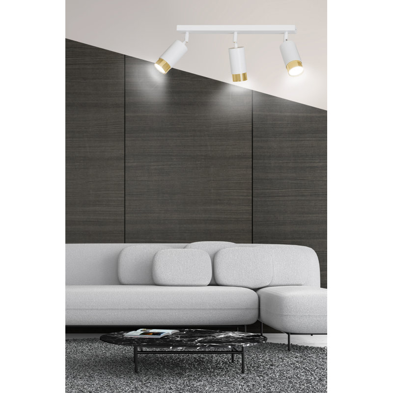 Cromwell 62cm 3 -Light Track Kit, White, Gold