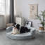 Lit pour chien de luxe rond en mousse à mémoire de forme Fala-31178524-31178523