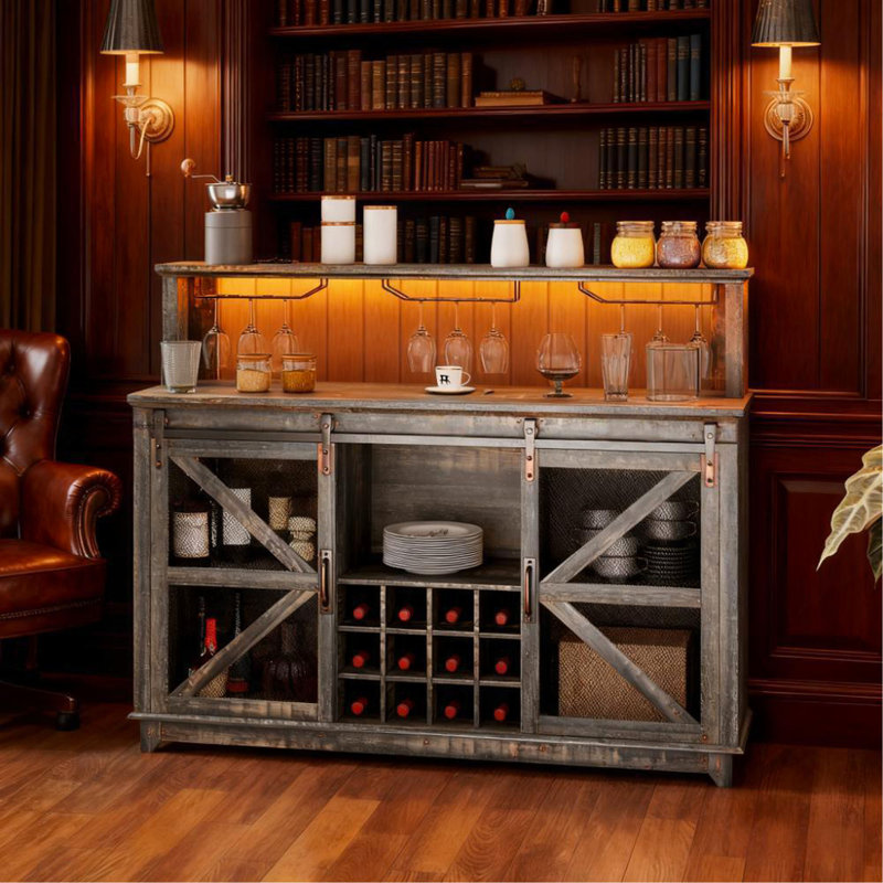Armoire à vin Farmhouse, armoire à café, pour votre maison