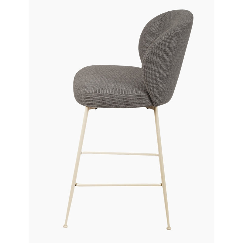 Ensemble de 2 tabourets en tissu et métal Modern