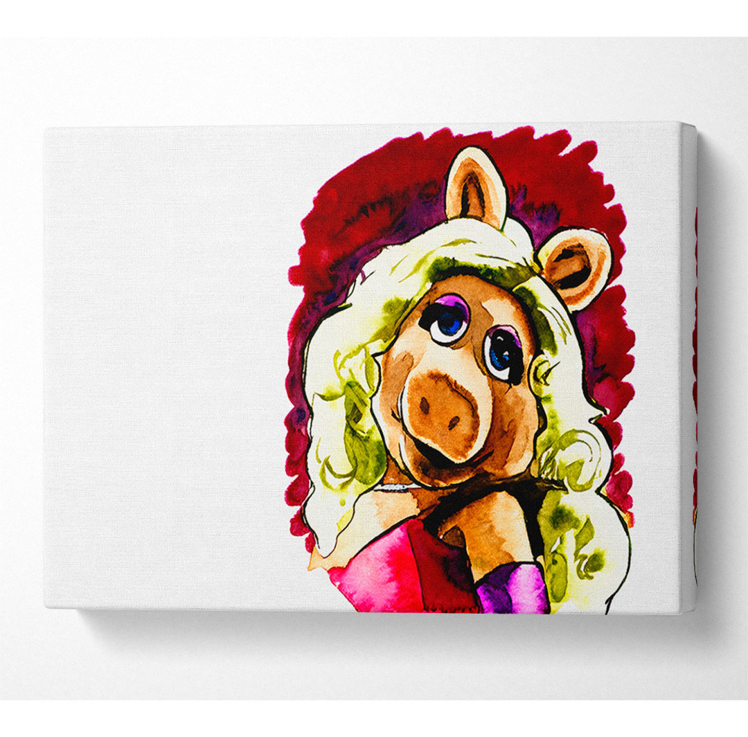 Die Muppets Miss Piggy - Kunstdrucke auf Leinwand - Wrapped Canvas