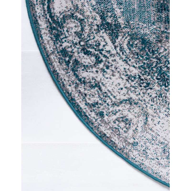 Brueck Ikat Indoor Rug, Round 8'