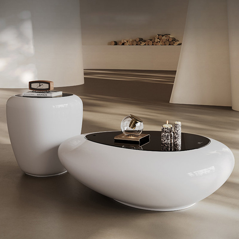Creative pebble shaped design coffee table