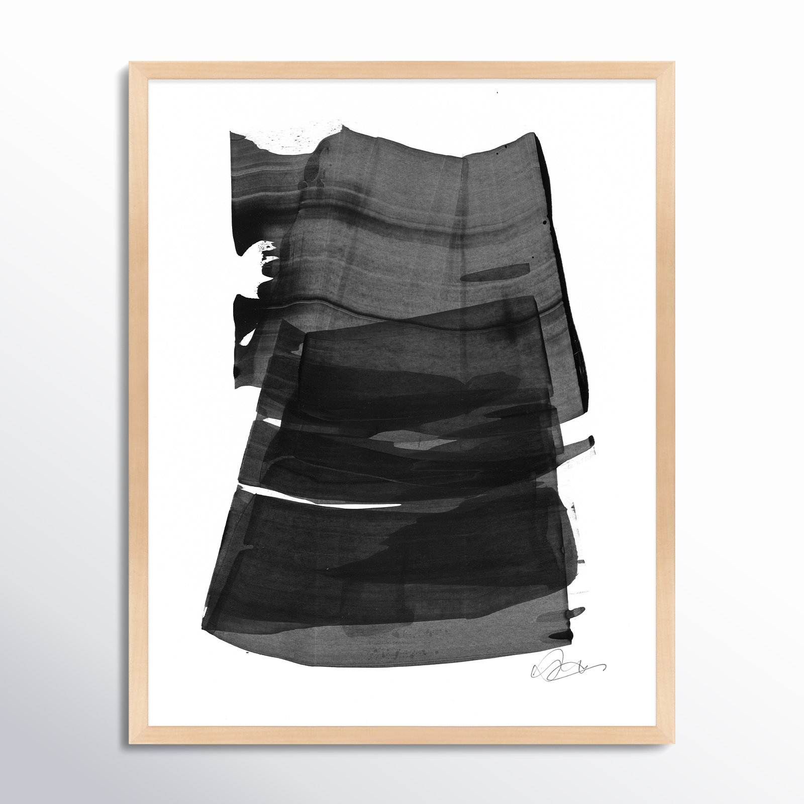 Brushstroke 2 by Jacques Pilon, 20" H x 16" W x 1.25" D, Brown
