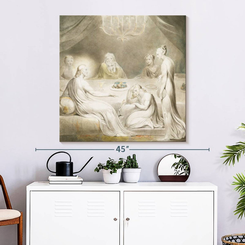 Adella Christ dans la maison de Marthe et Marie, H 33 po x l 33 po