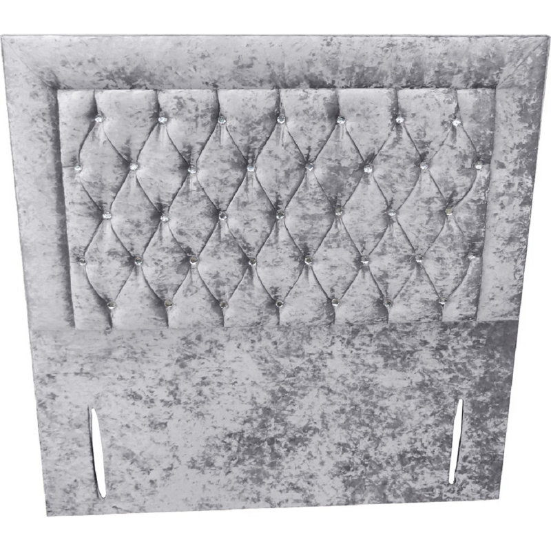 Shaw Upholstered Headboard, Small Double (4'), Silver