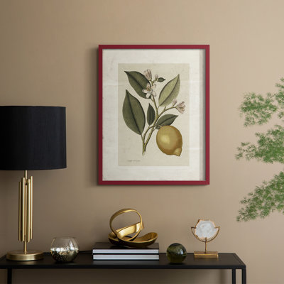 Reproduction florale vintage avec encadrement CECLxx III - bois massif