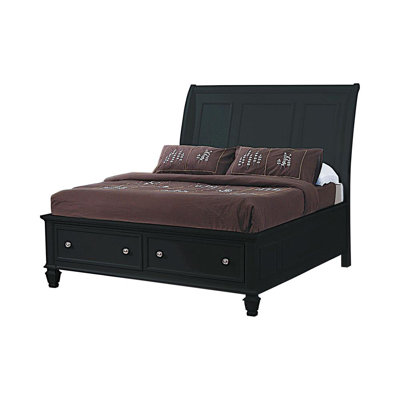 Sandy Beach Queen Storage Sleigh Bed Black -  Canora Grey, 58ED3410C5CC454DA3E844FBD2A6CA78