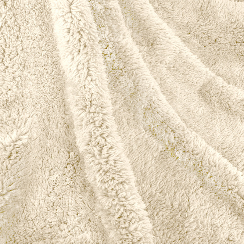 Molleton Sherpa, Beige, 90 po x 90 po