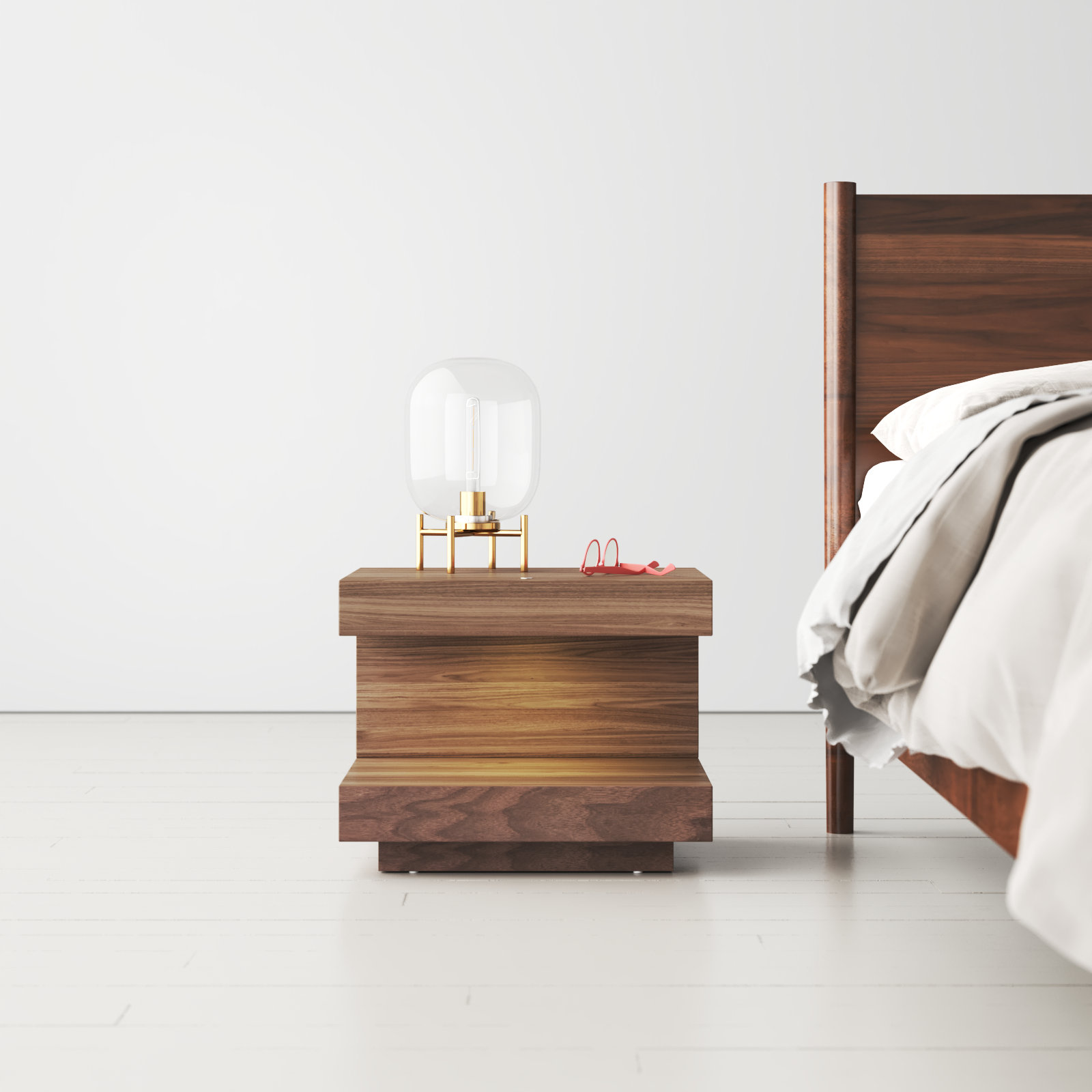 Stearns 1 - Drawer Nightstand, Walnut