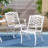 Arm Chair Of 2 With Traditional Scroll And , Rust - Cast Aluminum Frame, Floral Embellish, White Main Color, 25.6 W, 22.91 D, 34.19 H, Assembly Required Chairs Featuring Style, Eye Catching