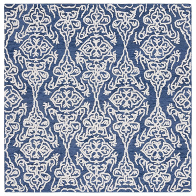 Tapis damassé en laine Anjalika