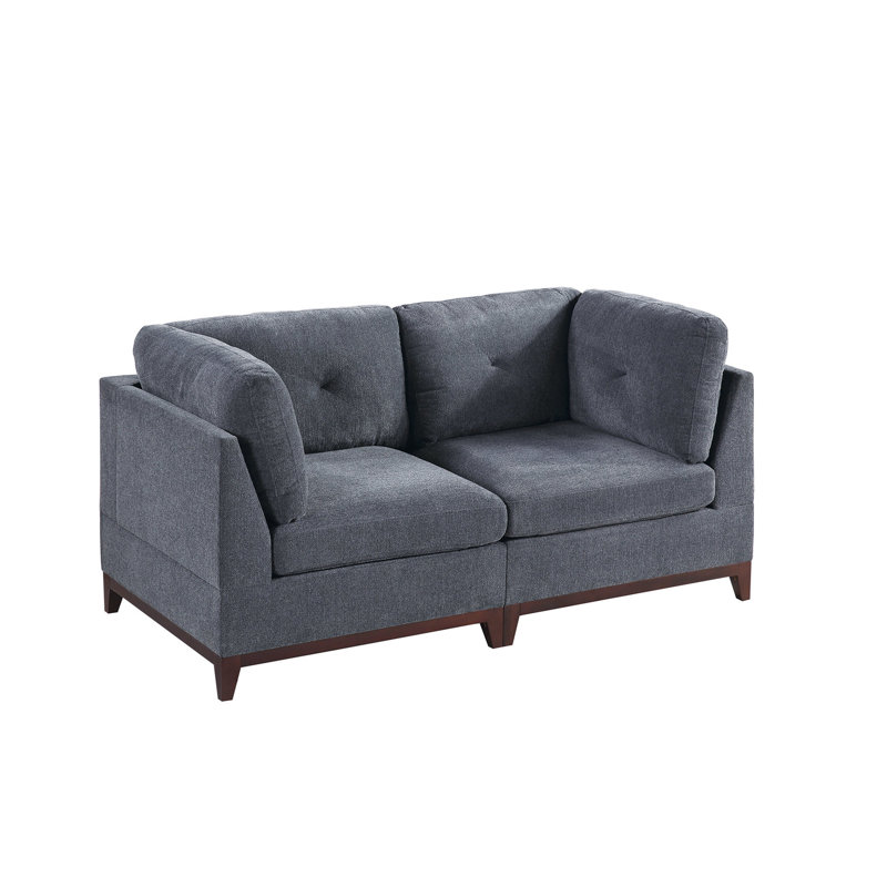 2 pièces modulaire en frêne, chaise en chenille, fabrication à structure en bois