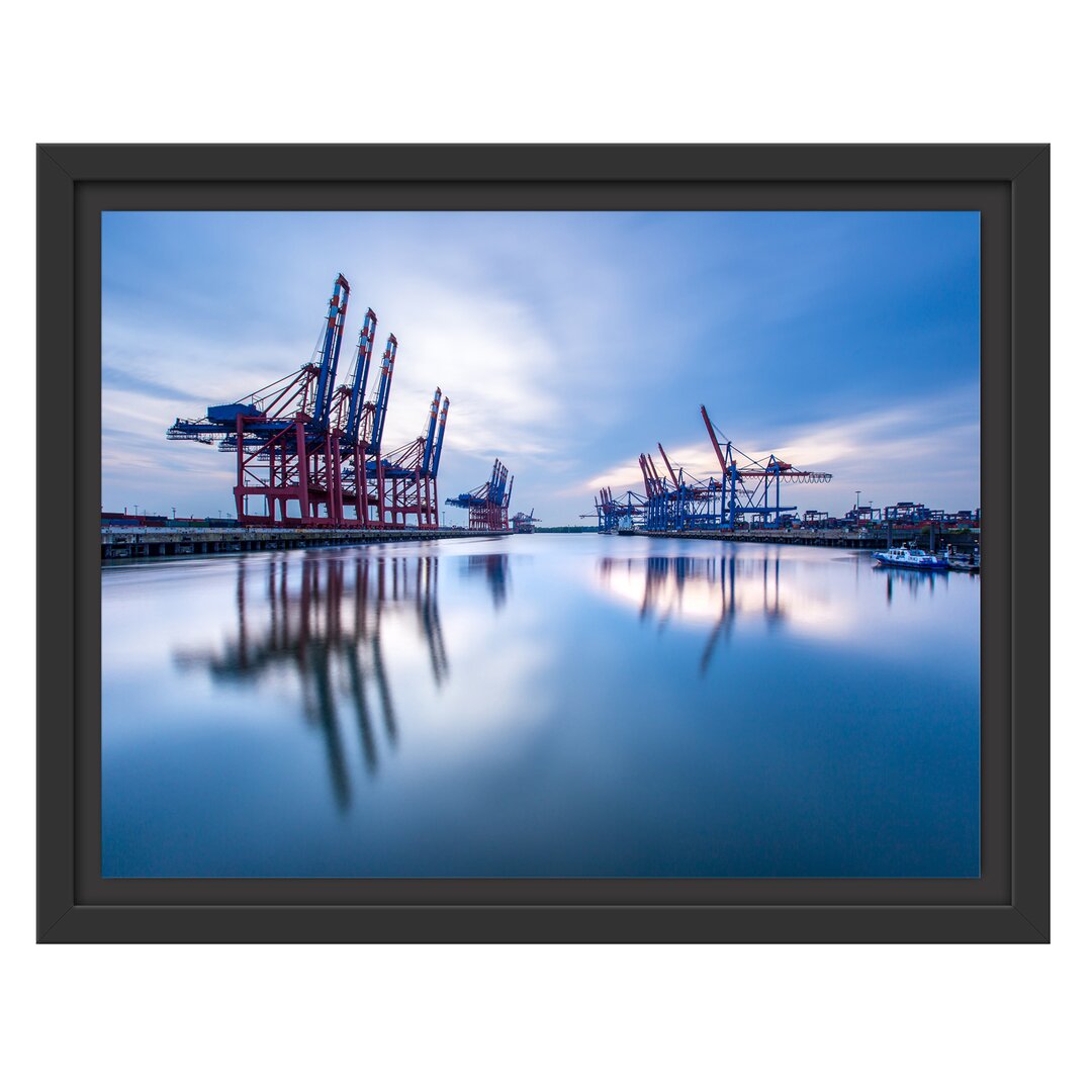 Hafen am Abend Gerahmter fotografischer Kunstdruck