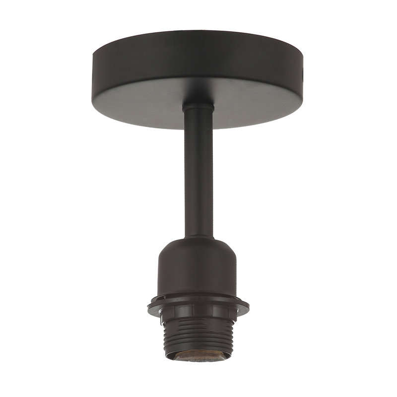 Ceiling Light Fitting for Industrial Style Light Bulbs, Black