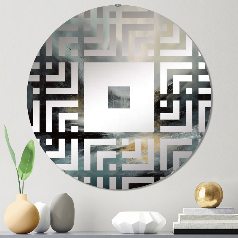 Charletta - Miroir mural carré, 23,6 po x 23,6 po