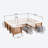 Ajanai 6 - Person Modular Patio Conversation Set with Cushions-645734769
