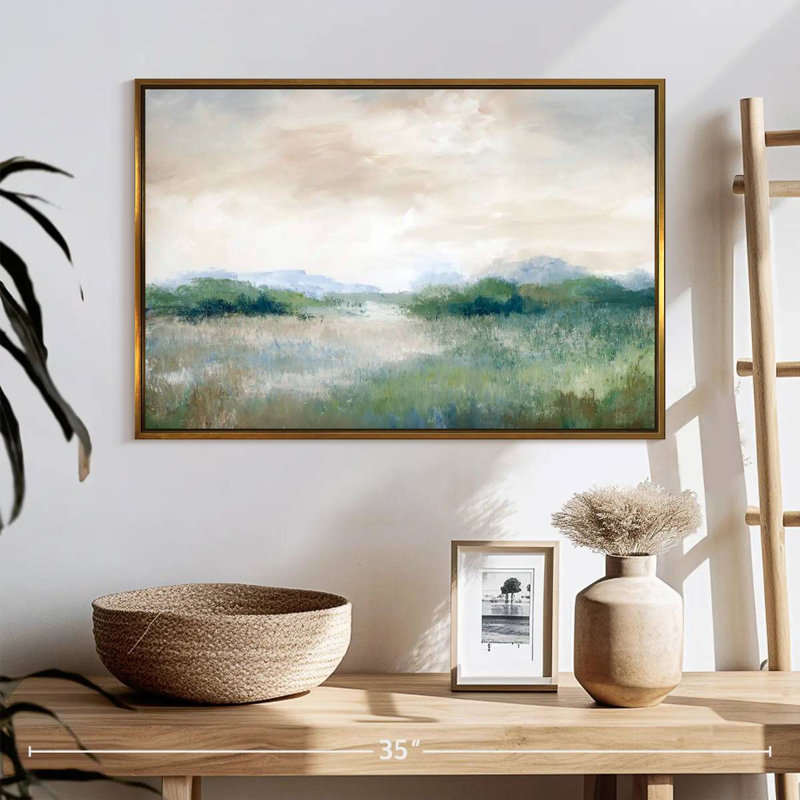 Calmer Vista, 25 po x 17 po, Cadre flottant doré