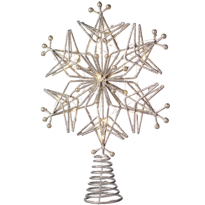 26cm Fabric Astrology & Stars Lighted Tree Topper