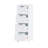 Bathroom Floor Cabinet with 4 Drawers, Freestanding Wooden Storage Organizer for Bathroom, Hallway or Living Room, Narrow White Side Cabinet with Space-Saving Vertical Design, White