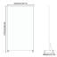 Miroir de plancher surdimensionné de 67 po x 40 po avec cadre et roues en métal noir, carré suspendu pour de multiples réglages