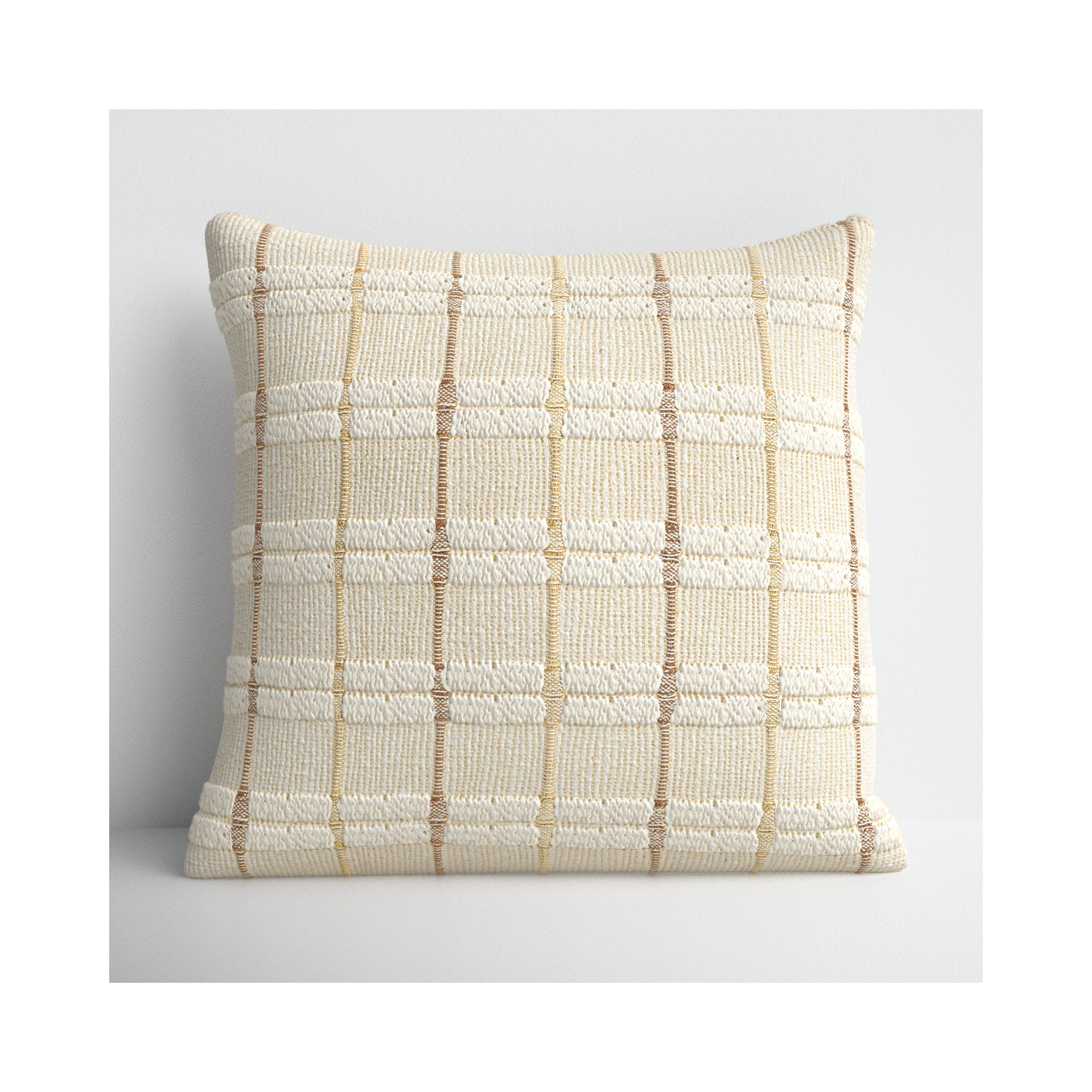 Gayla Textured Throw Pillow, 18" x 18", Down
