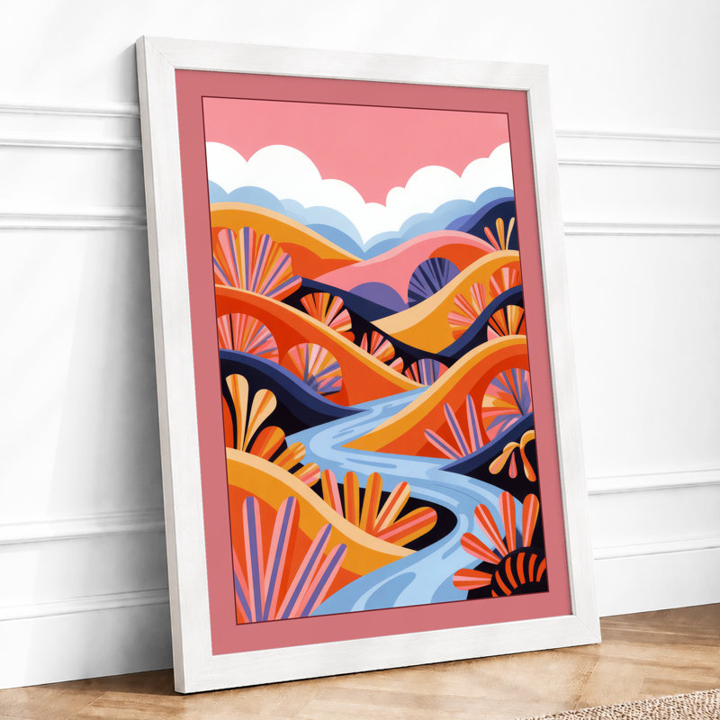 Undulating Landscape Modern - Print, A3 - 42.0 x 29.7 cm, White