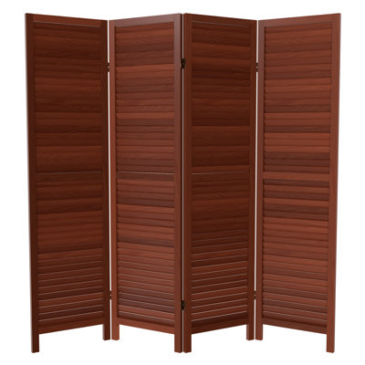 Allenbie 5.2 Ft. Tall Louvered Room Divider by Langley Street