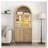 Arch Storage Pantry Cabinet with LED Lighting-2037592270