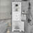 Triangular Tall Corner Cabinet With 3 Drawers And Adjustable Shelf Storage