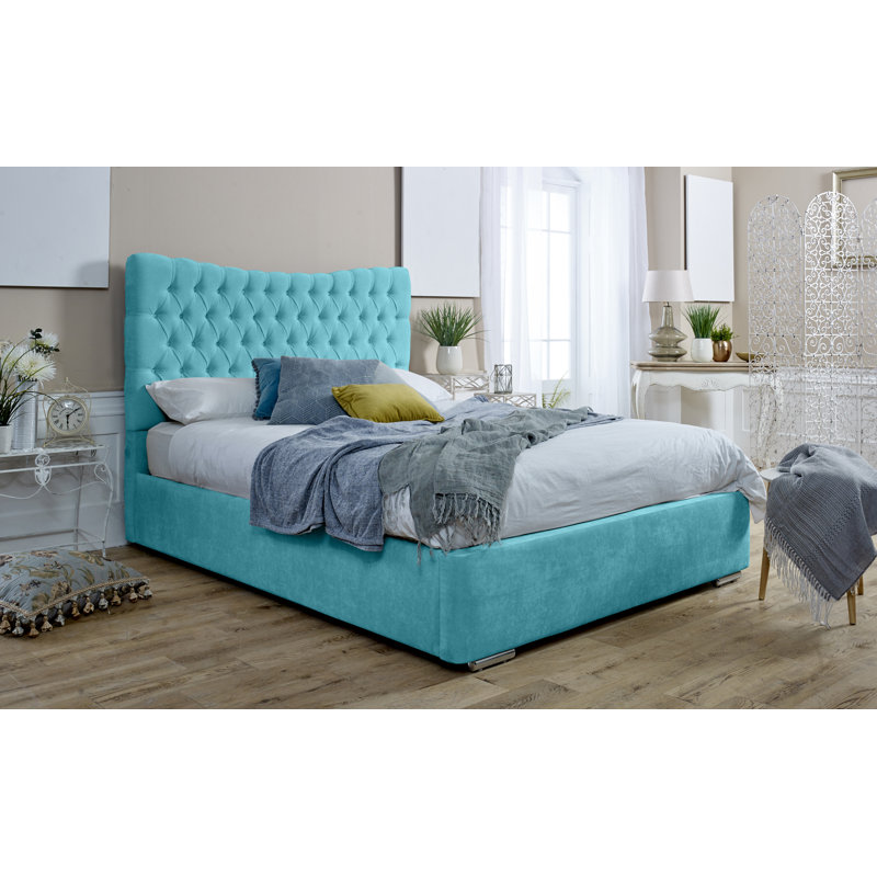 Tawanna Upholstered Ottoman Storage Bed, Single (3'), Teal
