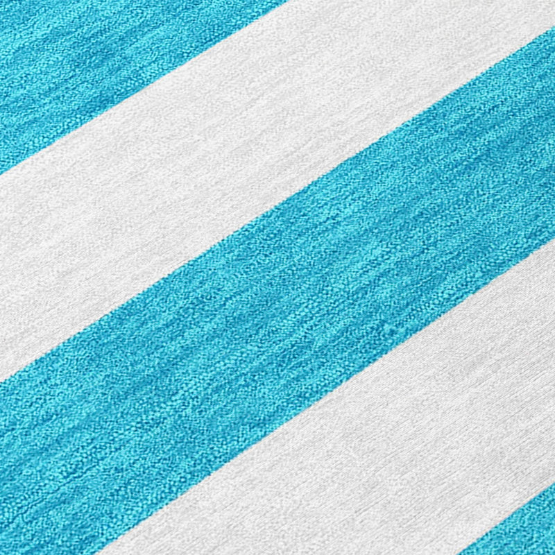 Washable Striped Indoor / Outdoor Rug, Rectangle 5' x 7'6"