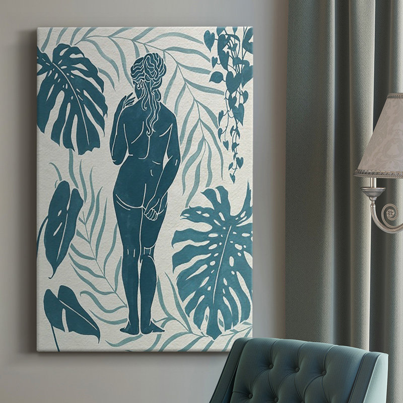 Toile tendue avec châssis Moon Gazer III - prêt à accrocher, H 18 po x l 12 po x P 1 po