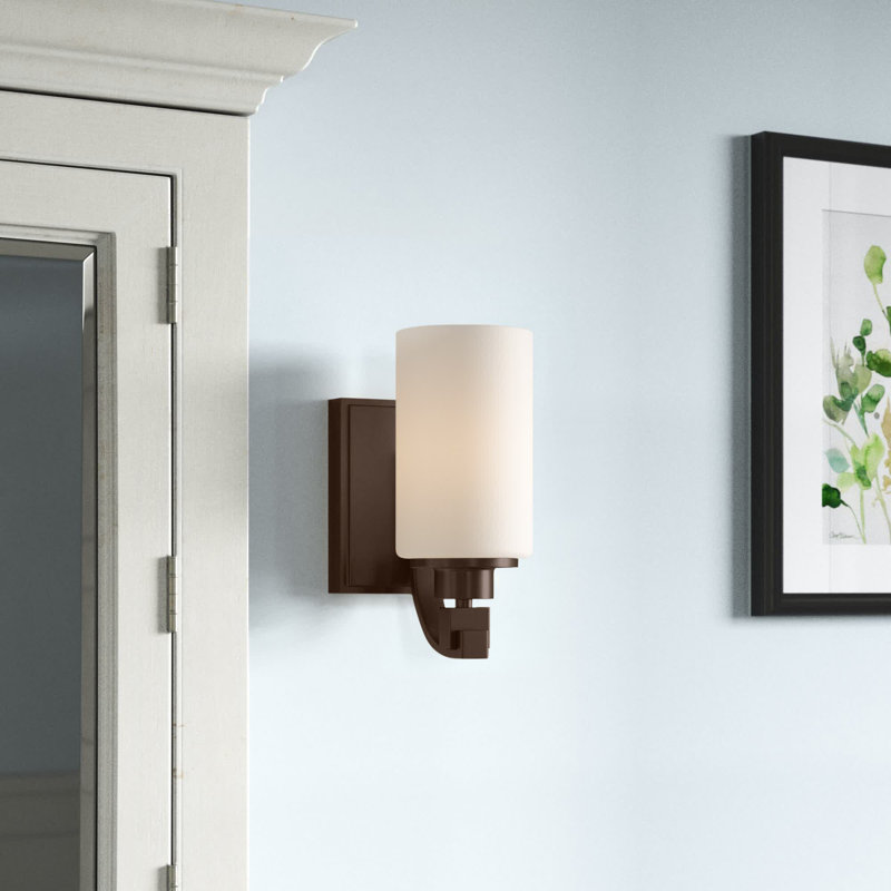 Radita Steel Armed Sconce, Oiled Bronze